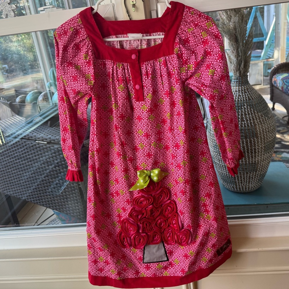 LIKE NEW Millie Jay Girls Size 10 Christmas Tree Holiday Dress